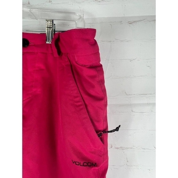Youth Volcom Frochickidee Ski Pants Bright Pink Pockets Insulated Size XL/14Y - Picture 2 of 6